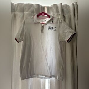 Red Bull Racing F1 Core Logo Polo - Flame Scarlet/Grey/Night Sky/White